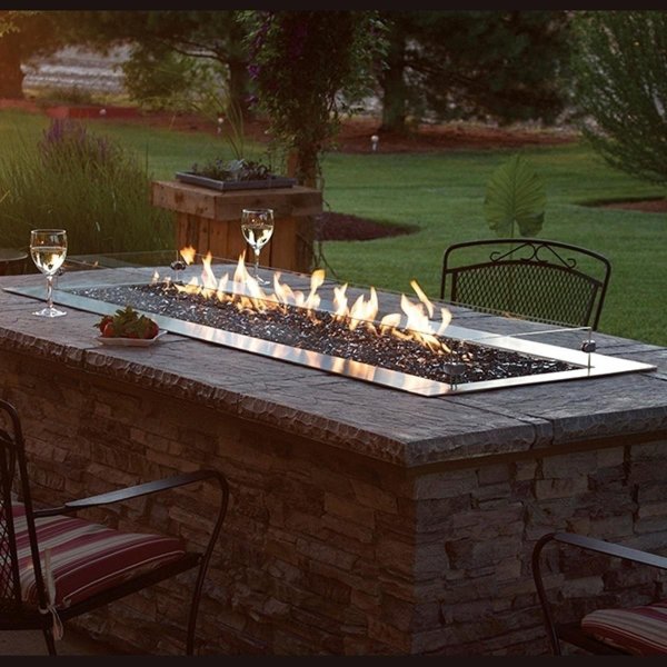 Empire 48 in. Natural Gas Manual Multicolor LED Lighting Fire Pit OL48TP18N